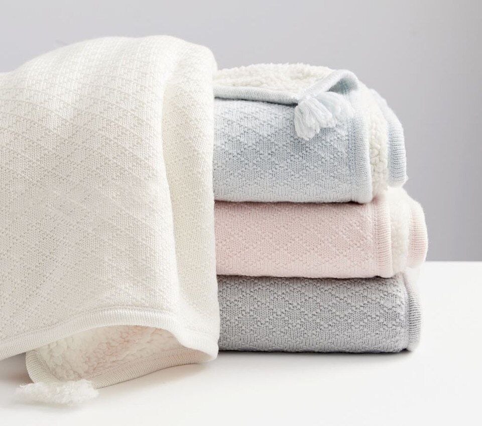 Luxe Knit Sherpa Baby Blanket Pottery Barn Kids Australia